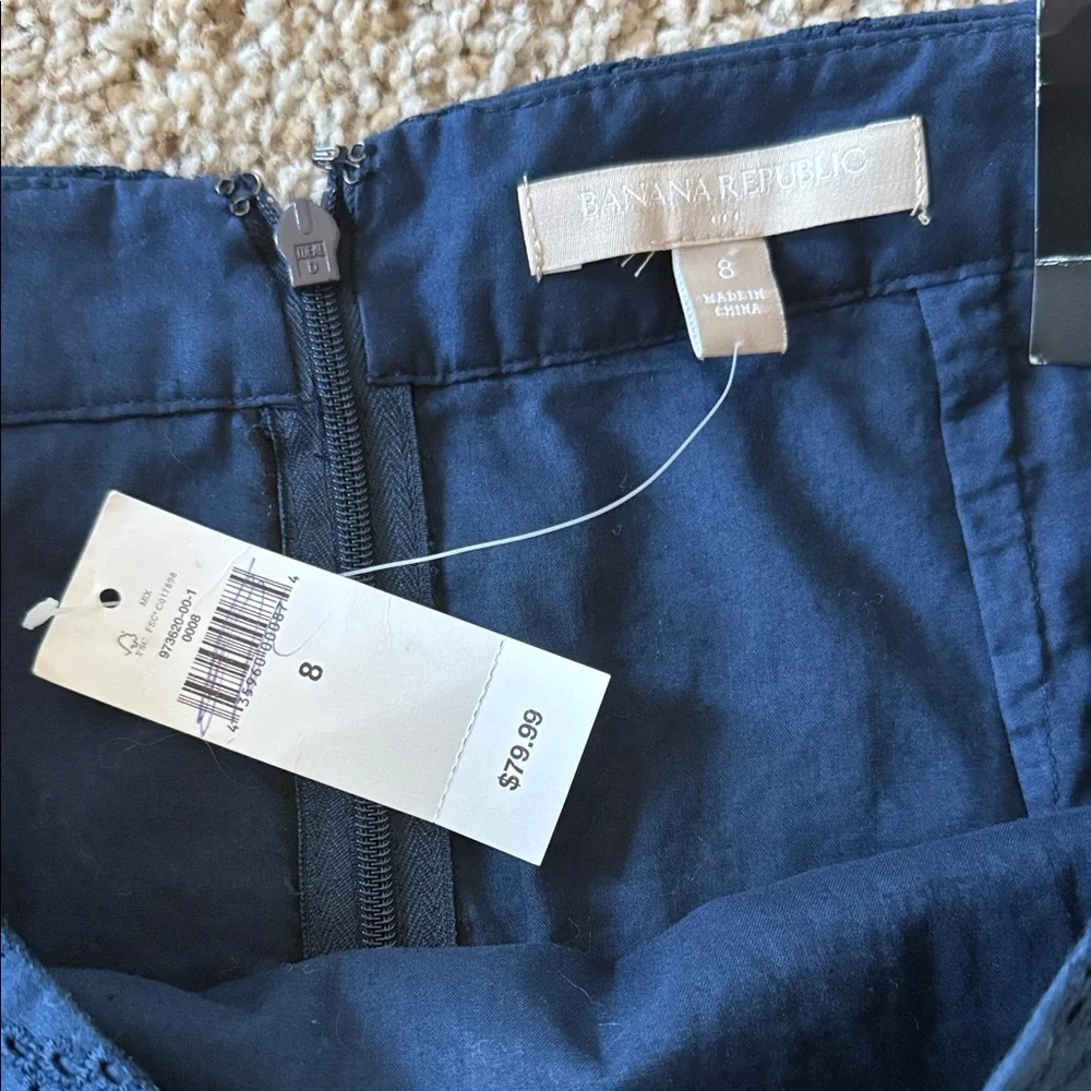 NWT Banana Republic Navy Pencil Skirt Sz 8 - Picture 2 of 5